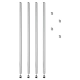 Alera ALE Stackable Posts For Wire Shelving, 36' High, Silver (Pack of 4)
