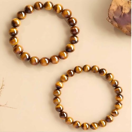 Pulsera de piedra ojo de tigre natural 10mm miniatura 4