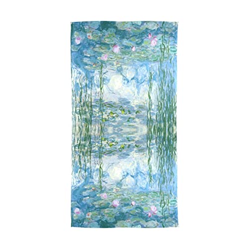 Women's Scarf Water Lilies Claude Monet Oil Paintings Flowers Shawls and Wraps Winter Warm Long Large Scarves2