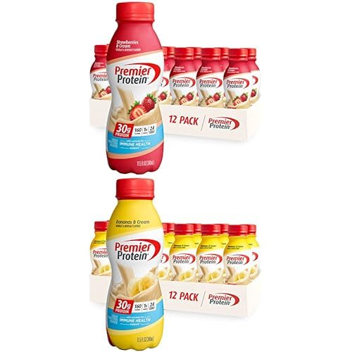 BUNDLE: Premier Protein Shake, Strawberries & Cream, 30g Protein ...