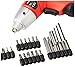 25-Piece Electric Screwdriver Set - Cordless Drill with LED Work Light, Automatic Spindle Lock, and Screw Driver Bits by Stalwart (Red)