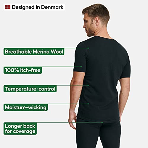 DANISH ENDURANCE Merino T-shirt voor heren, premium thermo-ondergoed, technisch activewear-T-shirt van merinowol, temperatuurregulerend, ademend, super zacht, vochtafvoerend - Image 3