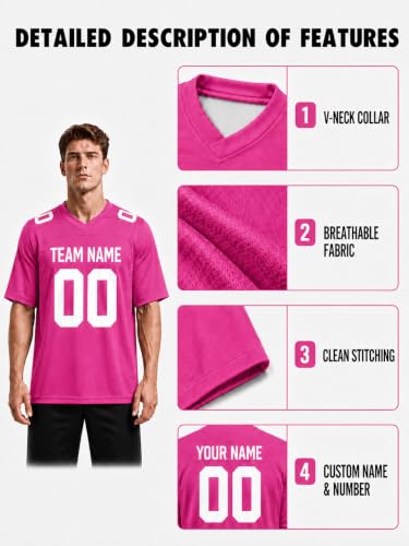 Image of Custom Replica Football Jersey with Name Number Logo