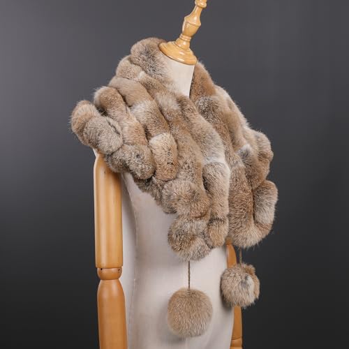 Luxury Genuine Rabbit Fur Shawl For Women-Ladies Real Fur Cape Ruffle Wraps Winter Warm Shawls4