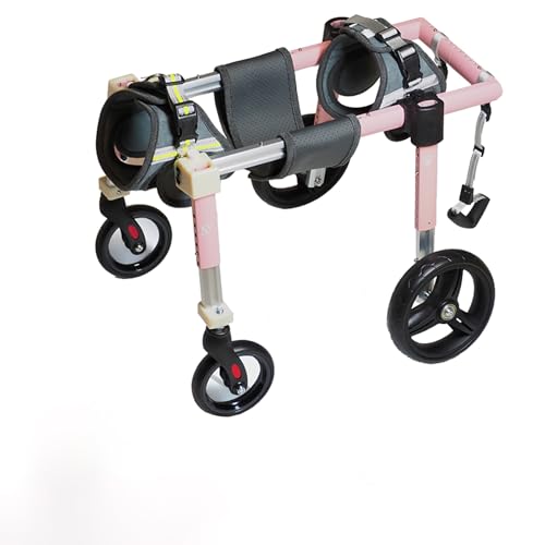 Silla de ruedas para perros con soporte trasero para las piernas, ayuda de movilidad ajustable para mascotas medianas a grandes, estabilidad mejorada para recuperación de displasia de cadera.