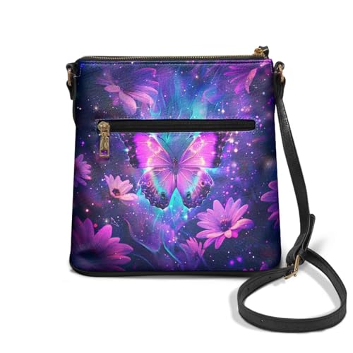 Image of Leather Women Crossbody Hobo Bag Satchel Purse Handbag with Adjustable Shoulder Strap and Zipper Pockets