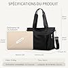 DIRRONA Mode Sac à Bandoulière en Nylon Léger Voyager Sac à Main du Quotidien Sac Bandoulière Sac Femme Grande Décontracté Sac Bandoulière Imperméable Multi Poches Nylon Sac pour Femmes Noir #5