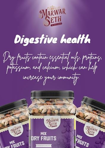Image of Marwar Seth Panchmewa Mix Dry Fruit 1KG | Healthy Mixed Nuts and Seed with Almonds, Cashews, Dates, Pumpkin Seeds, Candied Amla | Reusable Jar Pack