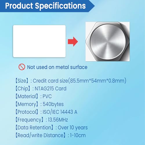 Image of 12pcs NFC Card NTAG215 NFC Tags Printable NFC 215 Cards Blank NFC Key Tags White ISO CR80 Cards Work with TagMo & All NFC-Enabled Devices