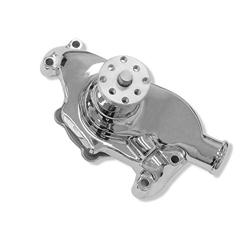 Demotor Performance High Volume Short Water Pump Chrome For 55-68 Sbc Chevy 283 327 350 #TOP1
