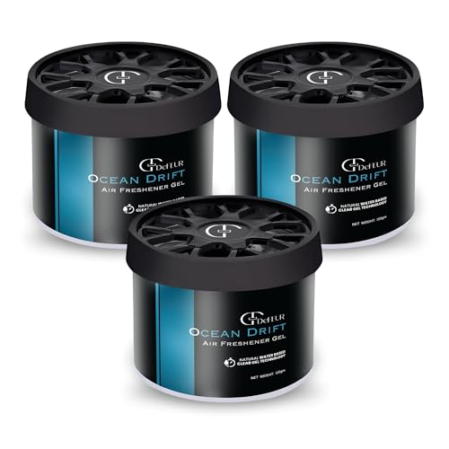 Image of Ocean Drift Gel Car Perfume | 120g Leakproof Air Freshener | Aqua Scent Car Perfume | Long-Lasting 30 Days | Premium Car Accessories | Pack of 3