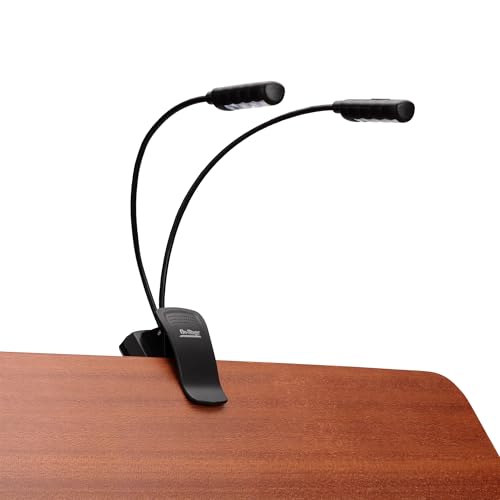 On-Stage LED2224 Dual USB-Rechargeable Sheet Music Light (Clip-On Music-Stand Lighting, Tabletop...