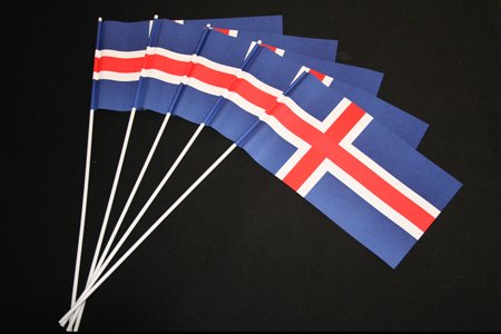 Everflag Papierfähnchen: Island 1000er Packung