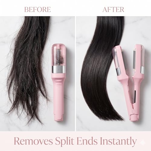 Image of MNMK Split Ends Trimmer for Women | Cordless Rechargeable Split End Remover Machine | Frizz-Free Damaged Dry Strands Care Tool | USB Charging | Salon Style Styling Device