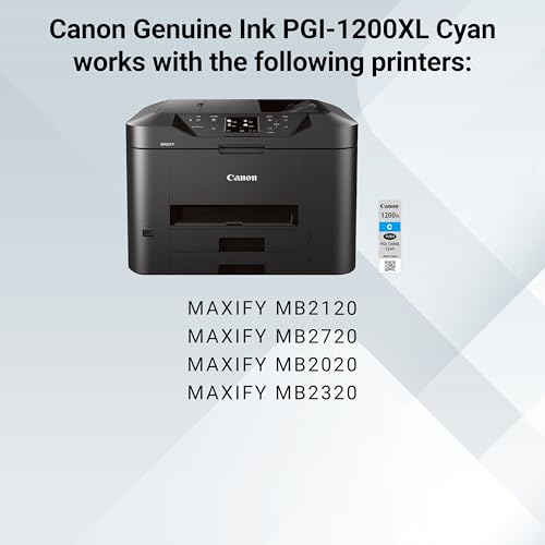 Canon PGI-1200XL Genuine Cyan Ink Tank, Compatible with MB2120, MB2720, B2020, and MB2320 (Optional) Printers - image 7