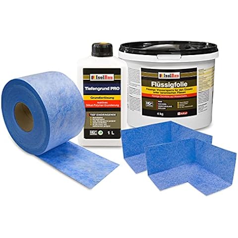 Thermopanel Tanking Kit Wet Shower Bathroom Waterproof with Internal Corners Membrane Tape, and 1L Polymer Solvent Free Prime 4 KG (4 Kg) Cover