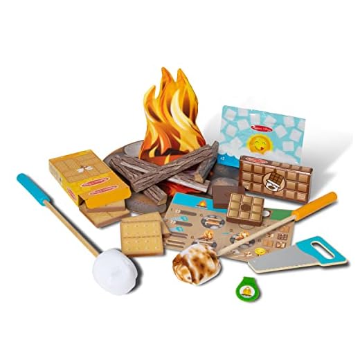 Melissa & Doug Let's Explore Campfire S'Mores Play Set - Play Campfire Sets For Kids Ages 3+