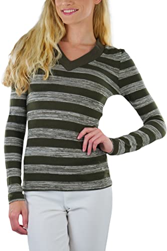 Image of ToBeInStyle Women's Classic Long Sleeve V-Neck Pullover Sweater