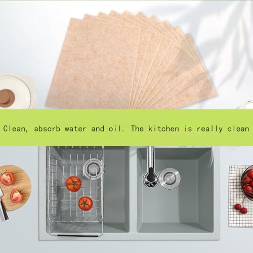 Image of Natural loofah dishwashing Sponge, Biodegradable, Suitable for Kitchen dishwashing, More Environmentally Friendly, Clean, and Scratch Free, 10 piece Set (7.87in*9.84in)