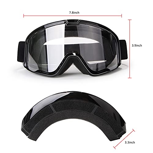 Lmavag GLAS-XK1-BLA Motorcycle Goggles For Men Women Motocross Goggles Dirt Bike Goggles Atv Goggles Riding Goggles Powersports Goggles Mx Offroad Goggle Skiing Goggles Uv400 Anti-Scratch Dustproof Goggles Clear thumb #6