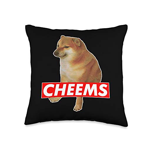 Cheems Doge Shiba Inu Meme Throw Pillow