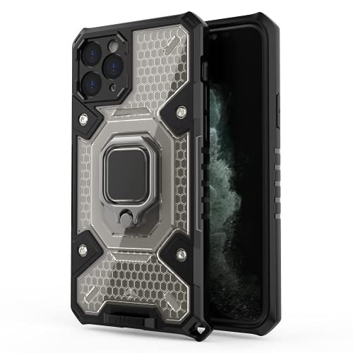 Image of zivite Thermoplastic Polyurethane Tough Armor Bumper Back Case Cover For iPhone 11 Pro|Ring Holder & Kickstand In-Built|360 Degree Protection Back Case Cover For iPhone 11 Pro (Black)