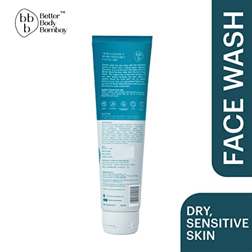 Image of Aloe & Coconut Hydrating Daily Facewash | For Dry & Sensitive Skin | Hydrates, Moisturizes & Soothes | For Dry Flaky Skin (Pack of 2, 100 ml)