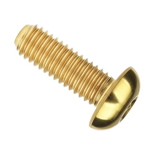 Image of Titanium Bolt M3 8 10 12 15mm Allen Key Head Screws for Bicycle Pack of 4 (Gold, M3x15mm)