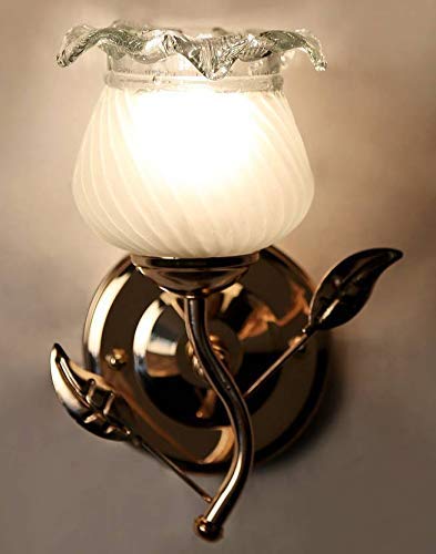 SR Lighting 40Watts Round Wall lamp with Metal Fitting and All Fixture (White)(Electric)
