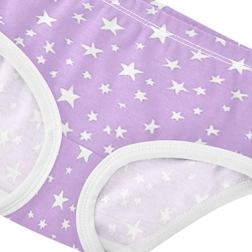 Purple White Lilac Stars Girls Underwear Toddlers 2t Cotton Little Girl Panties Florals Briefs Kids Undies4