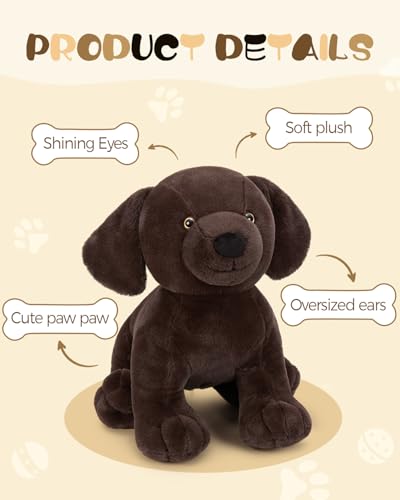Image of MaoGoLan 24 inch Giant Chocolate Lab Stuffed Animal, Adorable and Cuddly Large Labrador Dog Plush,Stuffed Puppy Throw Pillow for Puppy Lover,Kids,Adults