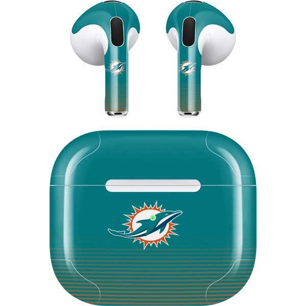 Skinit Decal Audio Skin Compatible with Apple AirPods (3rd Gen, 2021) - Officially Licensed NFL Miami Dolphins Breakaway Design