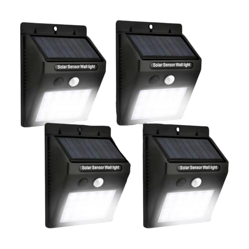 Kit 4 Arandelas Luminária Solar LED com Sensor de Presença Segura...