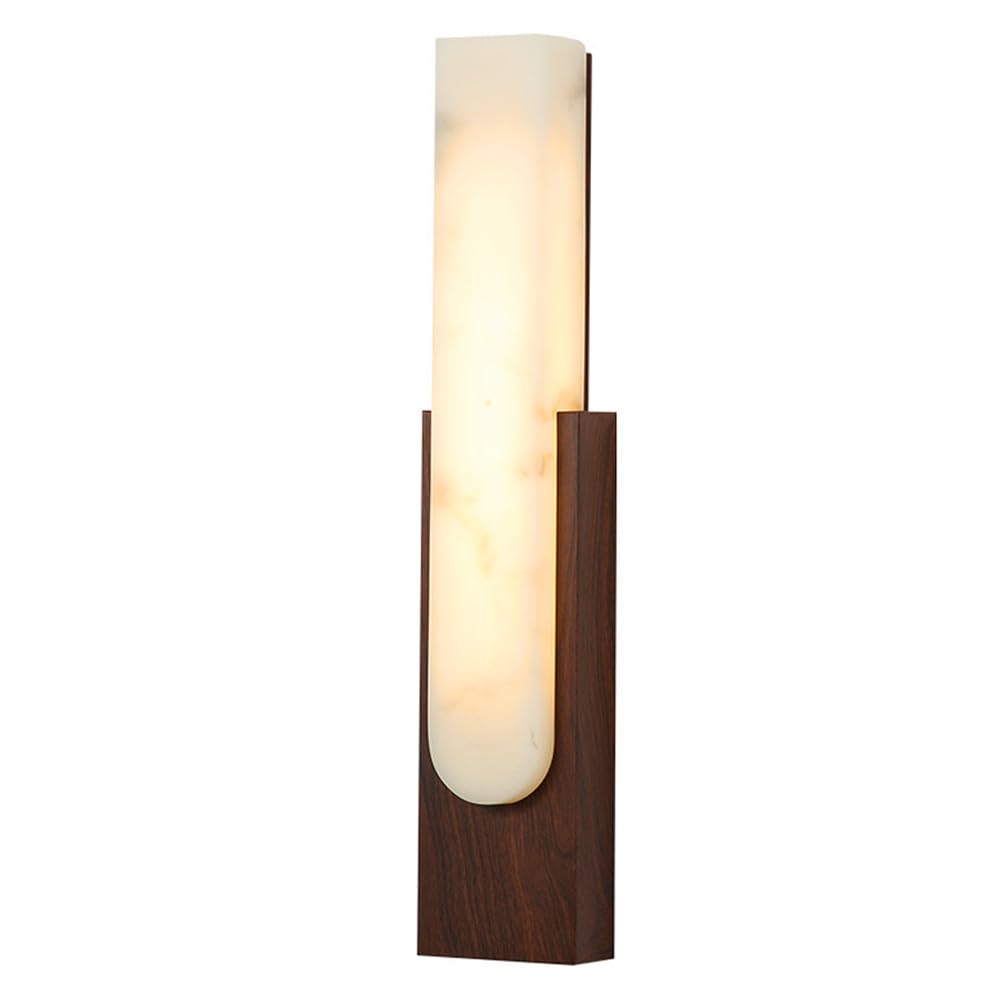 TRIVIDHA Modern Resin Wall Light With Marble Texture 19.7in Long Square LED Wall Lamp Dimming Resin Wall Sconce Imitation Alabaster Sconce Lighting For Living Room Bathroom Vanity Bedroom