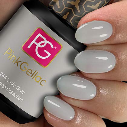 Pink Gellac Shellac Gel Nagellack 15 ml für UV LED Lampe | 264 Lady Grey Grau | Gel Nail Polish for UV Nail Lamp pink…