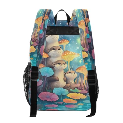 Mushoom Otter Clear Backpack Heavy Duty See Through Transparent PVC BookBag for Kids Boy Girl School Work3
