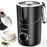 Milk Frother and Steamer, COLDFILL 8-in-1 Electric Frother for Coffee, 400ml Large Capacity Detachable Milk Steamer, Automatic Warm and Cold Foam Maker, Quiet, Dishwasher Safe, Christmas Gifts