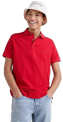 Image of Tommy Hilfiger Men's Short Sleeve Cotton Pique Polo Shirt in Regular Fit 2024 Collection