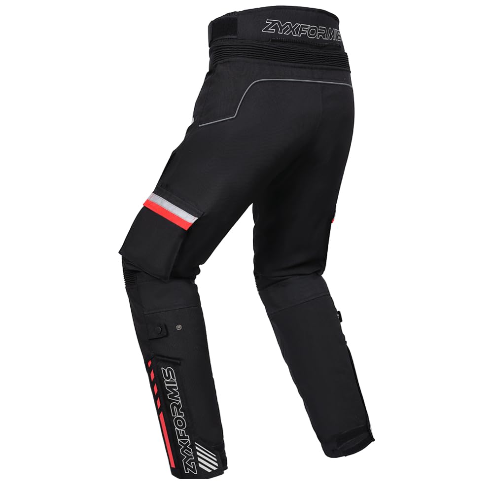 Pantaloni da Moto Uomo con Protezioni, Impermeabile Antivento Moto Biker Pantaloni protettivi con Sfoderabile Linning per Invernale/Estate