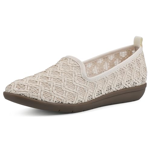 Image of CLIFFS BY WHITE MOUNTAIN Women's Twisty Woven Moccasin Style Loafer Flat
