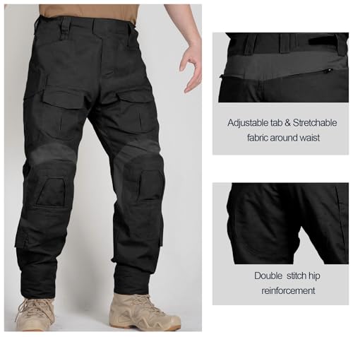 Men’s Tactical Pants with Knee Pads Waterproof G3 Combat Pants Camo Cargo Pants with 10 Pockets No Belt - Image 4
