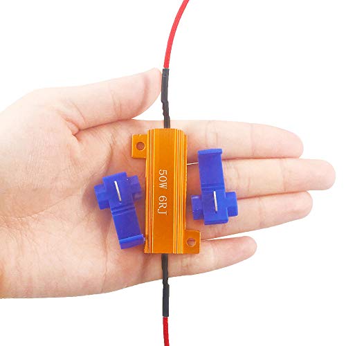 JABINCO 4Pcs 6-ohm Load resistors - Fix LED Bulb Fast Hyper Flash Turn Signal Blink Error Code (Resistors get Very hot During Working)