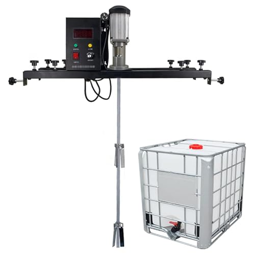 Mezclador de tanque eléctrico, máquina agitadora de pintura con hélice plegable y colgador de soporte para disolver tinta
