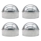 Aiwaiufu Chain Link Fence 1-3/8' Round Dome External Post Caps, 4 Packs Die Cast Aluminum Chain Link Caps for 1-3/8 inch Outdoor Fence Post