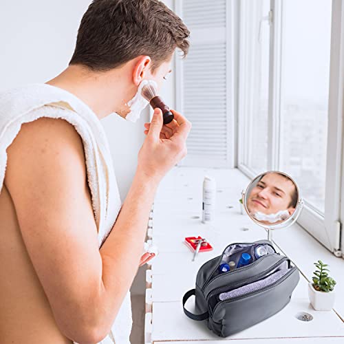 Image of BAGSMART Toiletry Bag for Men, Travel Toiletry Organizer Dopp Kit Water-resistant Shaving Bag for Toiletries Accessories, Door Room Essentials, Grey-basic, Medium, Minimalist