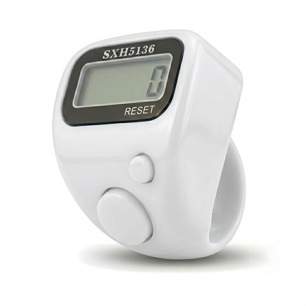Digital Finger Ring Tally Counter, LCD Display, 5 Digit, with Reset Button (Multicolour-Pack of 1) (White)-image-42