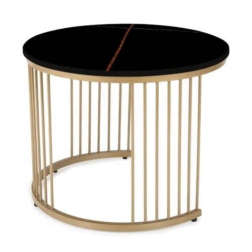 Image of Wakefit Mocha Coffee Table I Marble Finish I Vitrified Tile Top I St. Laurent
