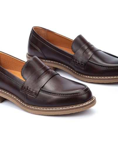Image of PIKOLINOS Aldaya W8J-3541 Women's Loafers - Premium Calfskin Leather Slip-On - Lightweight Comfort, Removable Insole, Medium & Wide Width Ergonomic Everyday Support