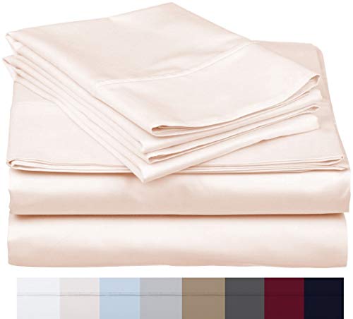 600 Thread Count 100% Long Staple Soft Egyptian Cotton SheetSet, 4 Piece Set