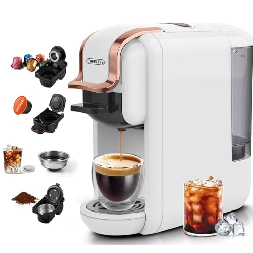 Cafelffe MK-603 Machine à café multi-capsules 4-en-1 pour une seule portion, Machine à expresso...